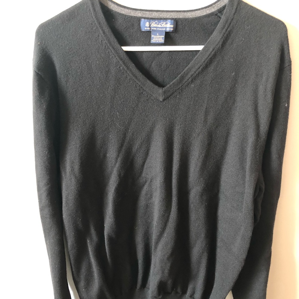 Sweater, Brooks Brothers, black